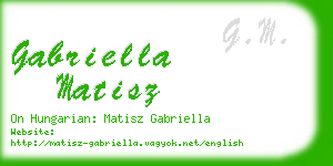 gabriella matisz business card